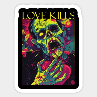 Love Kills Sticker